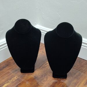 Black Velvet Necklace Display Stands